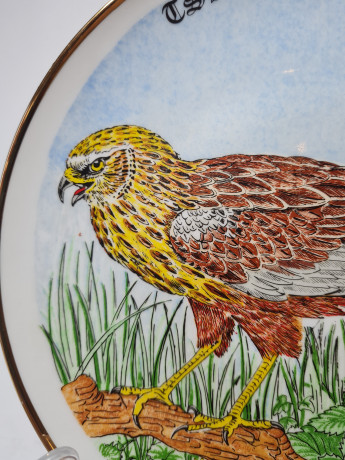 Winterling Roslau Bavaria Винтажная декоративная тарелка с позолоченным ободком "Райхартсхаузен", 19,5см, Германия, 1984г.