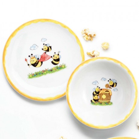 Seltmann Weiden Seltmann Weiden Compact Kindersets Kindersatz Fleissige Bienen 3-tlg. Seltmann Weiden Компактные детские наборы детский набор трудолюбивые пчелы 3-предм.