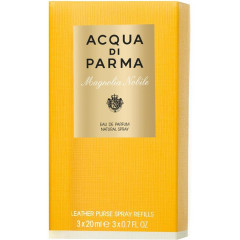 Acqua di Parma (Аква ди Парма) Magnolia Nobile (Нобиле) Leather Purse Spray Спрей Refill, 3 x 20 мл
