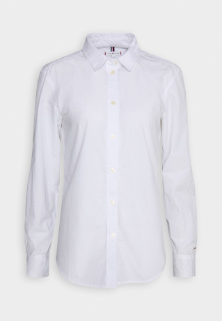 Tommy Hilfiger MONOGRAM REGULAR Button-down blouse optic white MONOGRAM REGULAR Блузка на пуговицах оптический белый