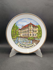 Тарелка декоративная винтажная Böckling Neudenau "Бад-Раппенау", фарфор, 24 см, Германия, 1970-80гг.