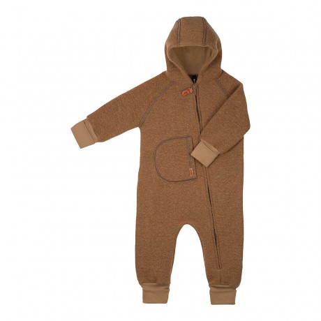 pure pure by BAUER Wollwalk-Overall mit Kapuze und Klappbundchen mit Schurwolle Комбинезон из варёной шерсти с капюшоном и манжетами с клапанами из новой шерсти