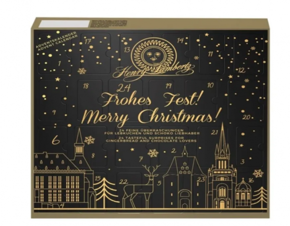 LambertZ Merry Christmas Advent Calendar 290g, Адвент-календарь 2025 Lambertz Ассорти пряников, 37 см х 37 см, 290 грамм