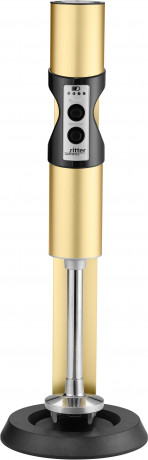 ritter ritter Akku-Stabmixer stilo 7 Plus Trendfarbe Gold, 120 W, mit 4 Aufsatzen aus Edelstahl sowie 2 Mixbechern  Аккумуляторный ручной блендер Ritter stilo 7 Plus модного золотого цвета, 120 Вт, с 4 насадками из нержавеющей стали и 2 чашками для смешив