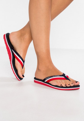 Tommy Hilfiger LOVES BEACH T-bar sandals blue LOVES BEACH Сандалии с Т-образной перемычкой синий