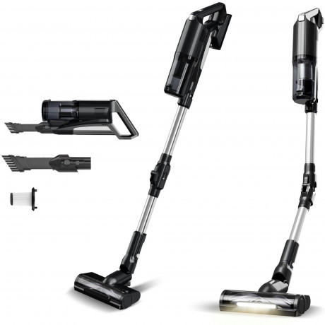 TurboTronic by Z-Line TurboTronic by Z-Line Akku-Hand-und Stielstaubsauger 11 kpa, faltbar, ultra-Leichtgewicht Boden Staubsauger, 120 W, beutellos, kabelloser Handsauger mit Wandhalterung rot Беспроводной ручной и стержневой пылесос TurboTronic by Z-Line