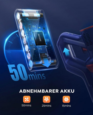 Buture Buture Akku-Hand-und Stielstaubsauger, Akku Staubsauger,33000Pa Ultraleiser Staubsauger Kabellos mit Touch Screen,Bis zu 50 Min.Laufzeit,1.5L  Беспроводной ручной и стержневой пылесос Buture, беспроводной пылесос, сверхтихий пылесос 33000 Па, беспр