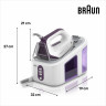 Braun Braun Dampfbugelstation CareStyle 3 IS3155VI, 2000 ml Wassertank, violett, max. Dampfmenge 430g/min, Ruckwartsbugeln uber Knopfe  Паровая гладильная станция Braun CareStyle 3 IS3155VI, резервуар для воды 2000 мл, фиолетовый, максимальная подача пара