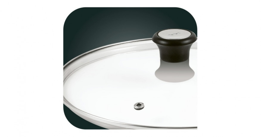 Tefal Tefal Pfannendeckel Jamie Oliver, O 32cm transparent/edelstahl  transparent/edelstahl Крышка для кастрюли Tefal Jamie Oliver, O 32см, прозрачная/нержавеющая сталь