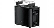 Braun Braun PurEase Toaster HT 3010 schwarz, 1.000 Watt, fur 2 Scheiben Toast  schwarz Braun PurEase Toaster HT 3010 черный, 1000 Вт, на 2 ломтика тостов