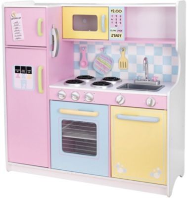 KidKraft Grosse Spielkuche in Pastellfarben aus Holz Большая игровая кухня в пастельных тонах из дерева