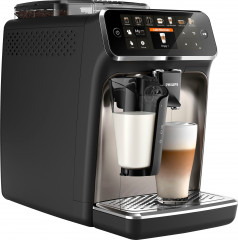 Philips Philips Kaffeevollautomat 5400 Series EP5447/90 LatteGo, 12 Kaffeespezialitaten und 4 Benutzerprofilen chrom/mattschwarz  Полностью автоматическая кофемашина Philips серии 5400 EP5447/90 LatteGo, 12 видов кофе и 4 пользвательских профиля, хром/мат