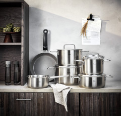 Fissler Fissler PURE Kochtopfset  5-tlg. + Gratis Bratpfanne Ceratal 24cm silber Набор кастрюль Fissler PURE из 5 предметов. + Бесплатная сковорода Ceratal 24см.
