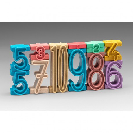 Wissner aktiv lernen Stapelzahlen in Montessori-Farben (34 Stuck) Сложенные цифры в цветах Монтессори (34 штуки)