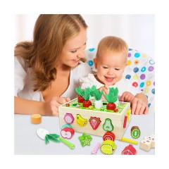 Vetaka Steckspiel Holzspielzeug Karotte Fruchte fur Kinder Привязка игры деревянная игрушка морковь фрукты для детей
