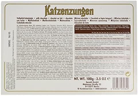 Sarotti Katzenzungen Vollmilch Молочный шоколад, 100г