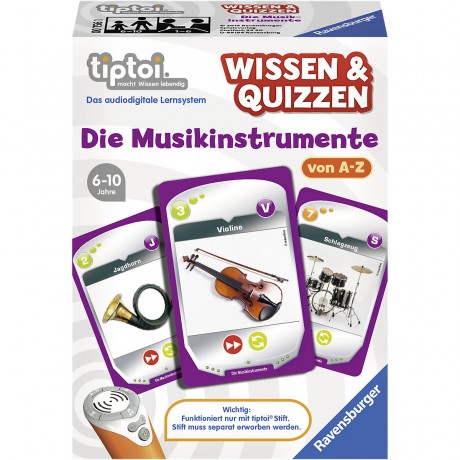 Ravensburger tiptoi Wissen Quizzen: Die Musik-Instrumente Тесты на знание tiptoi: Музыкальные инструменты
