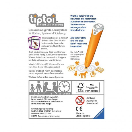 Ravensburger tiptoi Wissen Quizzen: Die Musik-Instrumente Тесты на знание tiptoi: Музыкальные инструменты