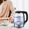 Bonsenkitchen Bonsenkitchen Wasserkocher Wasserkocher aus Glas, 1,7 L 2200 W Wasserkocher mit blauer LED-Beleuchtung, automatischer Abschaltung und Uberhitzungsschutz, Innendeckel und Boden aus 304 Edelstahl (BPA-frei), 1,7 l, 2200 W Стеклянный чайник Bo