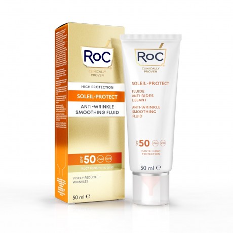 RoC Soleil-Protect Anti-Wrinkle Smoothing Fluid SPF 50  Soleil Protect Разглаживающий флюид против морщин SPF 50