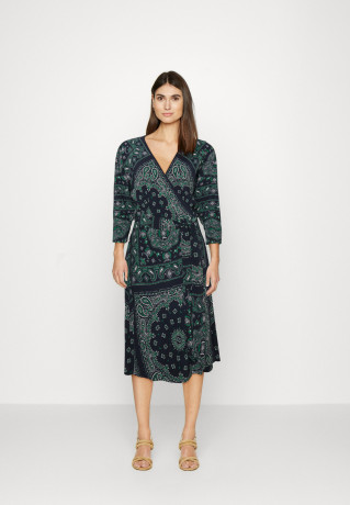 Tommy Hilfiger BANDANA WRAP KNEE DRESS Day dress desert sky ПЛАТЬЕ-БАНДАНА С ЗАПАХОМ НА КОЛЕНА Повседневное платье небо пустыни