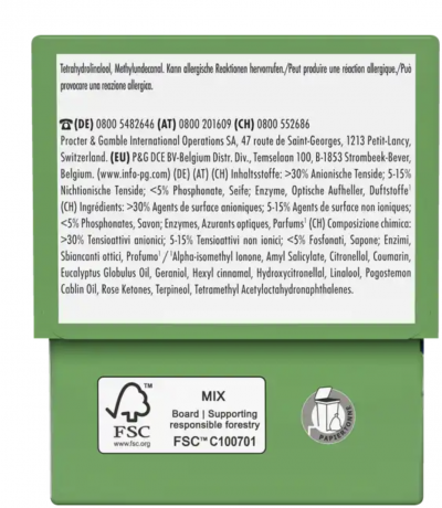 Ariel Vollwaschmittel Flussig Pods All-in-1 Frische Baumwollblute 15WL, Капсулы для стирки белья универсальные Свежесть Хлопка 15шт