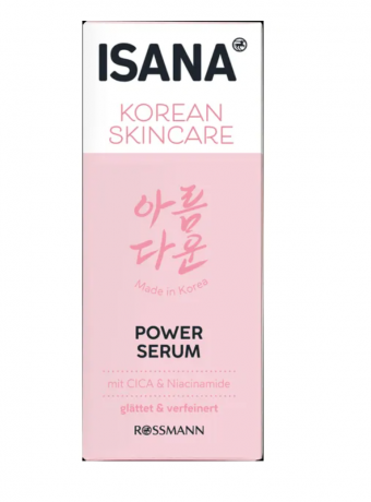 ISANA Korean Skincare Power Serum, Сыворотка для лица с 5% ниацинамида, увлажняет и успокаивают кожу лица, 30мл