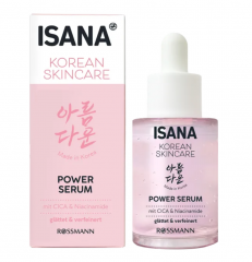 ISANA Korean Skincare Power Serum, Сыворотка для лица с 5% ниацинамида, увлажняет и успокаивают кожу лица, 30мл
