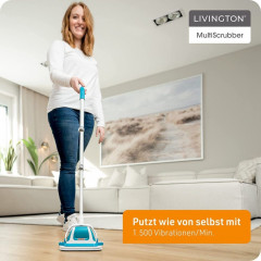 LIVINGTON LIVINGTON Akku-Wischmopp MultiScrubber Akku-Schrubber weiss/blau  ЛИВИНГТОН аккумуляторная швабра MultiScrubber аккумуляторная поломоечная машина белый/синий
