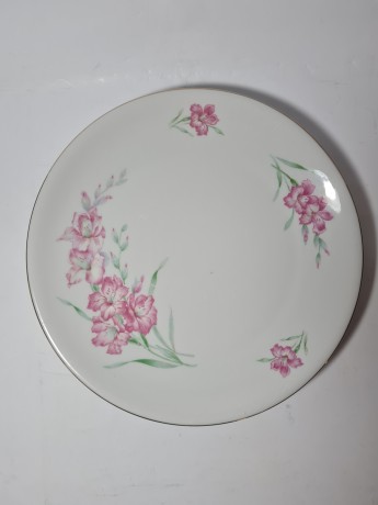Zeh Scherzer Bavaria Винтажная тарелка "Красные лилии", 26см, Германия, 1960-1970гг.