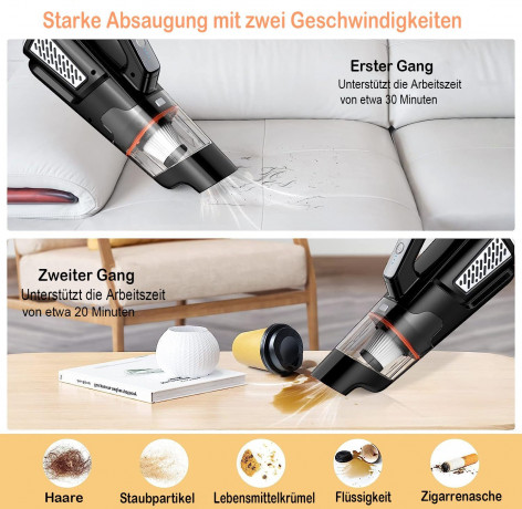 Mutoy Mutoy Akku-Handstaubsauger Handstaubsauger,Akku-Handstaubsauger 12000 Pa Starke Saugleistung, 4-in-1 Staubsauger Kabellos Selbststehend,Kabelloser Akkusauger,NassTrocken mit Waschbar HEPA-Filter, Handsauger Kabellos Staubsauger fur boden, Teppiche u