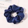 SOHO Satin Scrunchie Navy Атласная резинка для волос