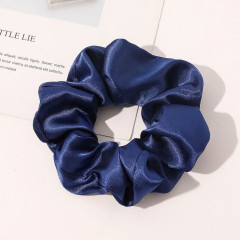 SOHO Satin Scrunchie Navy Атласная резинка для волос