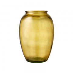 Bitz Bitz Kusintha - Glas amber Vase h: 25 cm / d: 11 cm Bitz Kusintha - Стеклянная янтарная ваза В: 25 см / Г: 11 см