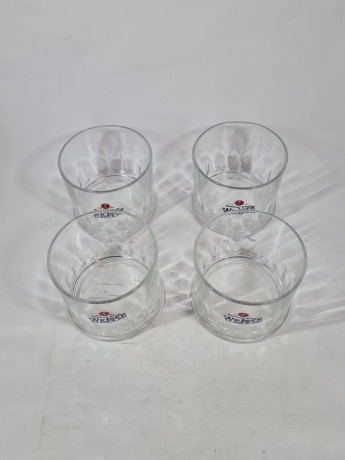 Стакан для пива винтажный Berliner Kindl Weisse, стекло, 0.3 л, 4 шт., Германия, 1960-70гг.