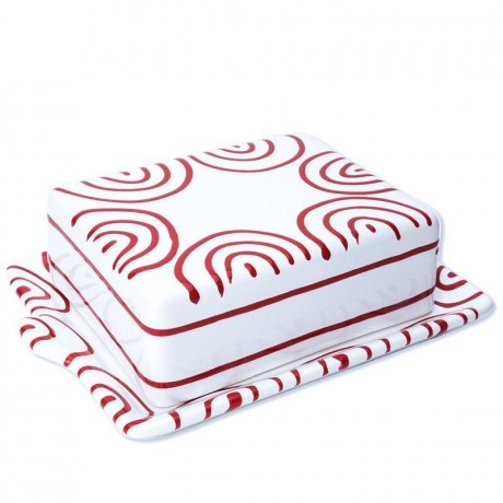 Gmundner Keramik Gmundner Keramik Rotgeflammt Butterdose 250 g Масленка Gmundner керамическая с красным пламенем 250 г