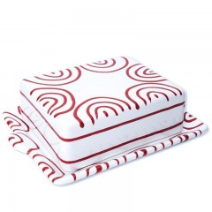 Gmundner Keramik Gmundner Keramik Rotgeflammt Butterdose 250 g Масленка Gmundner керамическая с красным пламенем 250 г