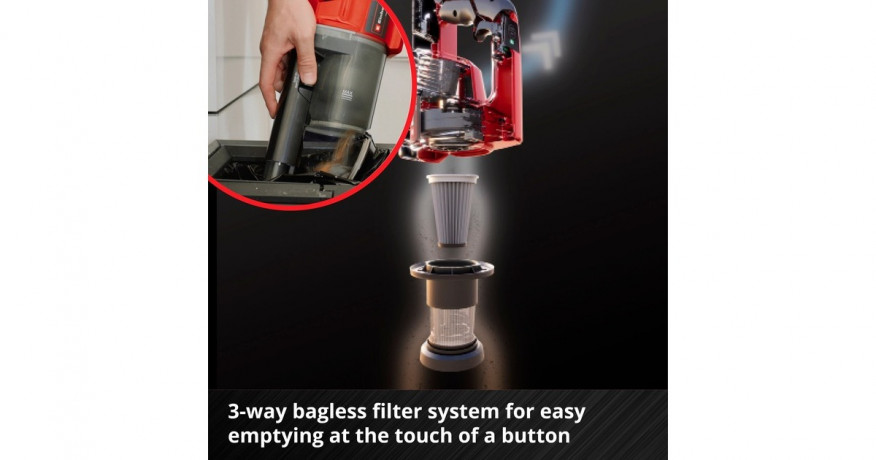 Einhell Einhell TE-SV 18 Li-Solo, Stielstaubsauger rot/schwarz, ohne Akku und Ladesgerat  rot/schwarz Einhell TE-SV 18 Li-Solo, ручным пылесосом красный/черный, без аккумулятора и зарядного устройства