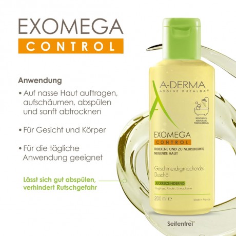 A-DERMA EXOMEGA CONTROL geschmeid.machend.Duschol  EXOMEGA CONTROL смягчающее средство для душа