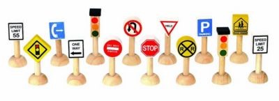 PLANTOYS Planworld Verkehrsschilder-Set Набор дорожных знаков Planworld