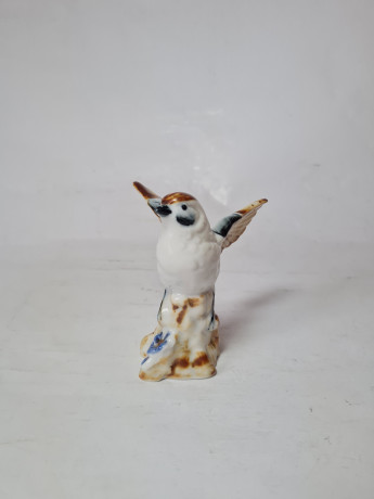 Фигурка "Воробей на ветке", 9 x 8 см, Германия, 1960-70гг.