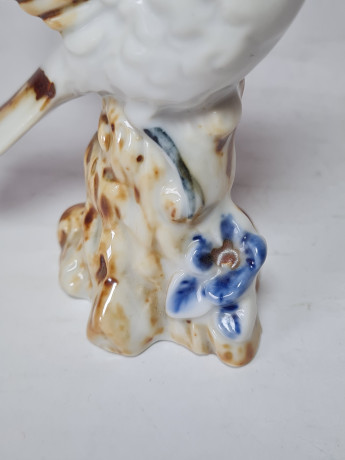 Фигурка "Воробей на ветке", 9 x 8 см, Германия, 1960-70гг.