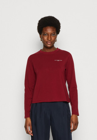 Tommy Hilfiger MINI LOGO Long sleeved top rouge MINI LOGO Топ с длинными рукавами румяна