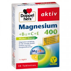 Doppelherz (Доппельхерц) aktiv Magnesium 400 +B12+C+E 30 шт