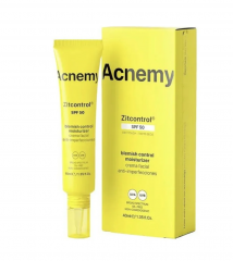 Acnemy Zitcontrol Blemish Control Moisturizer SPF 50 , Крем для лица от прыщей солнцезащитный SPF 50 , матирующий, с салициловой кислотой и ниацинамидом, 40 мл