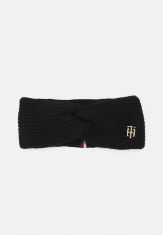 Tommy Hilfiger EFFORTLESS HEADBAND Ear warmers black ОБЕСПЕЧЕНИЕ БЕЗ УСИЛИЯ Грелки для ушей черный