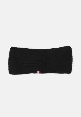 Tommy Hilfiger EFFORTLESS HEADBAND Ear warmers black ОБЕСПЕЧЕНИЕ БЕЗ УСИЛИЯ Грелки для ушей черный