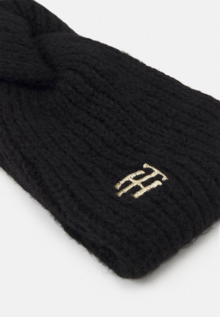 Tommy Hilfiger EFFORTLESS HEADBAND Ear warmers black ОБЕСПЕЧЕНИЕ БЕЗ УСИЛИЯ Грелки для ушей черный