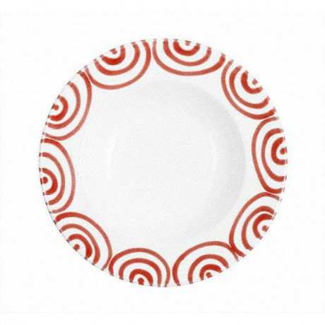 Gmundner Keramik Gmundner Keramik Rotgeflammt Suppenteller Gourmet d: 24 cm / h: 4 cm Керамическая суповая тарелка Gmundner с красным пламенем для гурманов d: 24 см / высота: 4 см