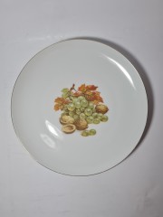 Plankenhammer Floss Bavaria Круглое блюдо "Виноград и орехи", 27см, Германия, 1960-70гг.